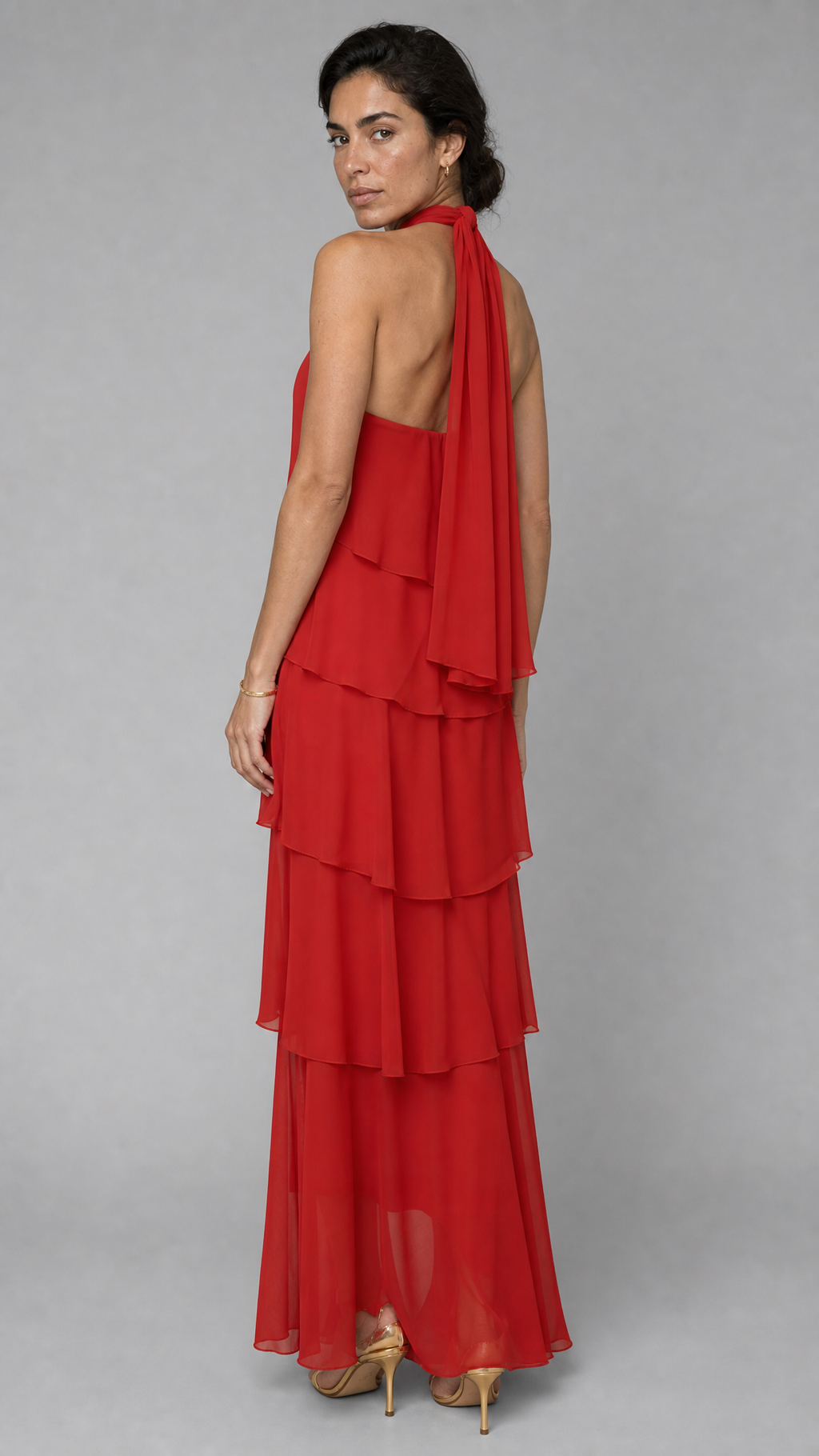 Vestido Bosa | Palabra de Honor con Volantes en Cascada