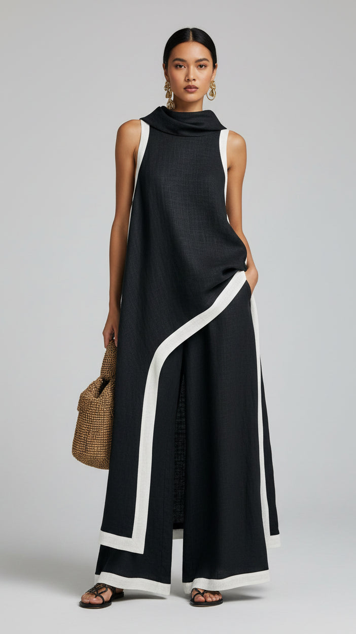 Conjunto Brava | Top Asimétrico y Wide-Leg