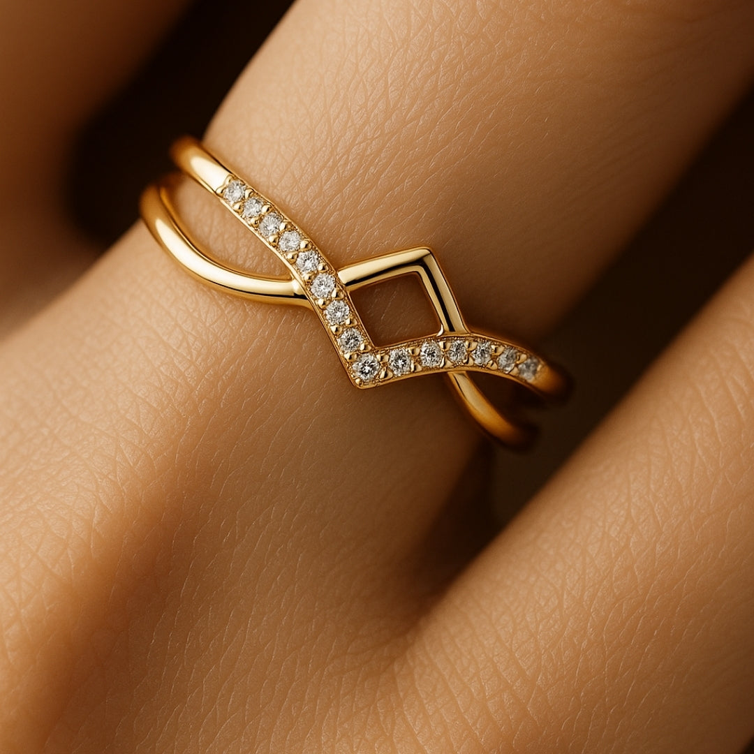 ANILLO GEOMÉTRICO CON CIRCONITAS