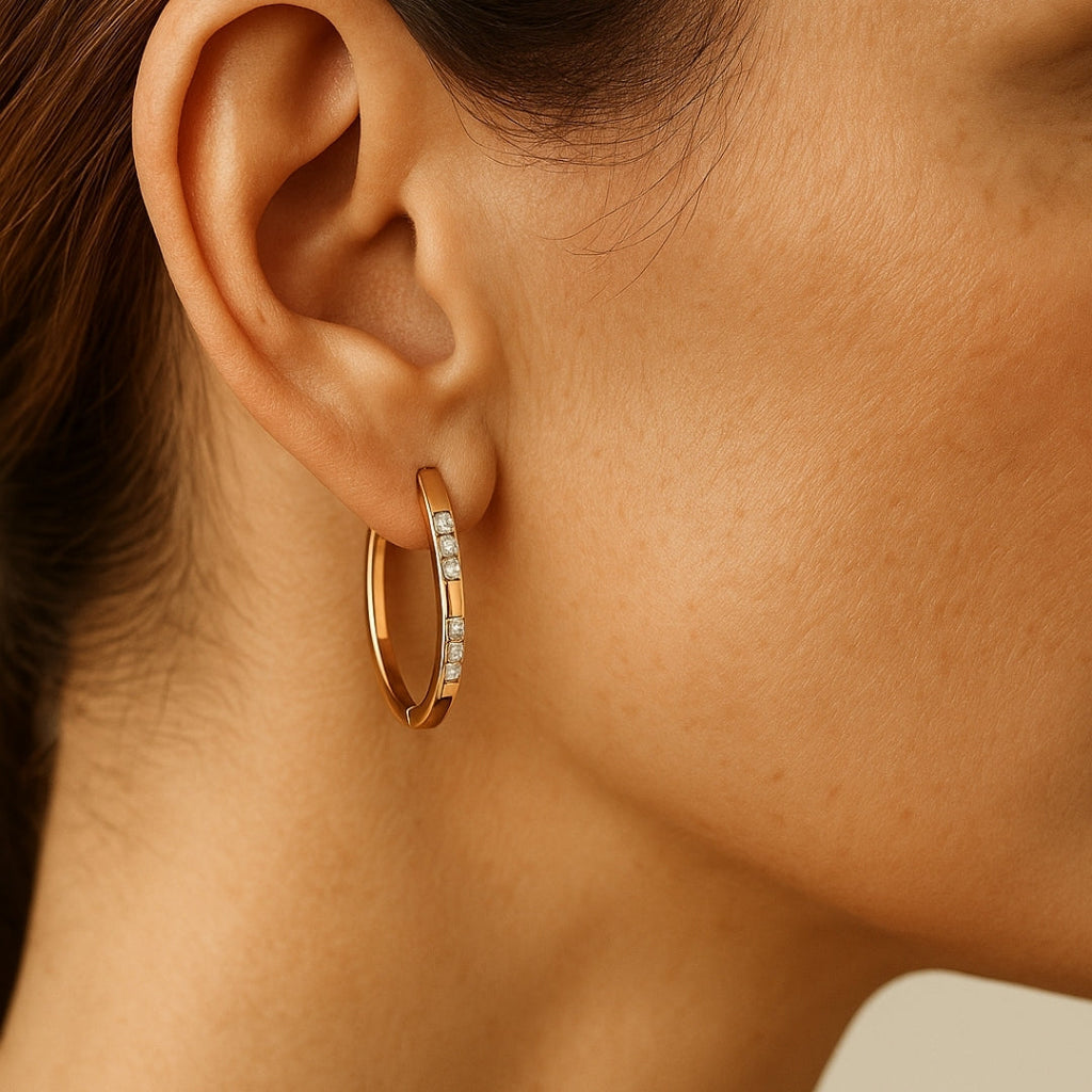PENDIENTES DE ARO CON CIRCONITAS