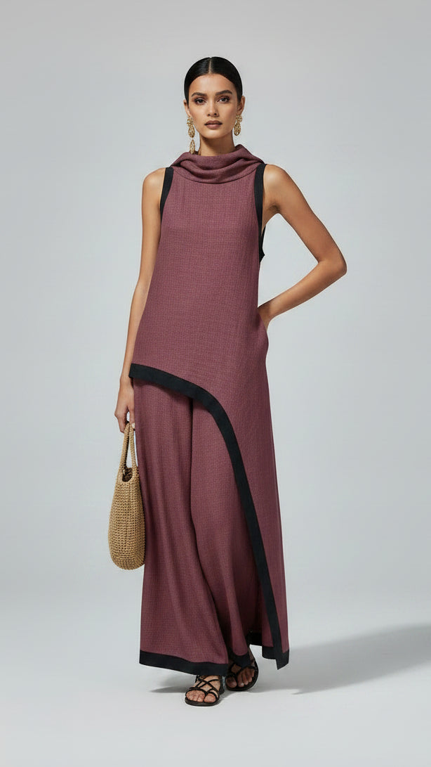 Conjunto Brava | Top Asimétrico y Wide-Leg