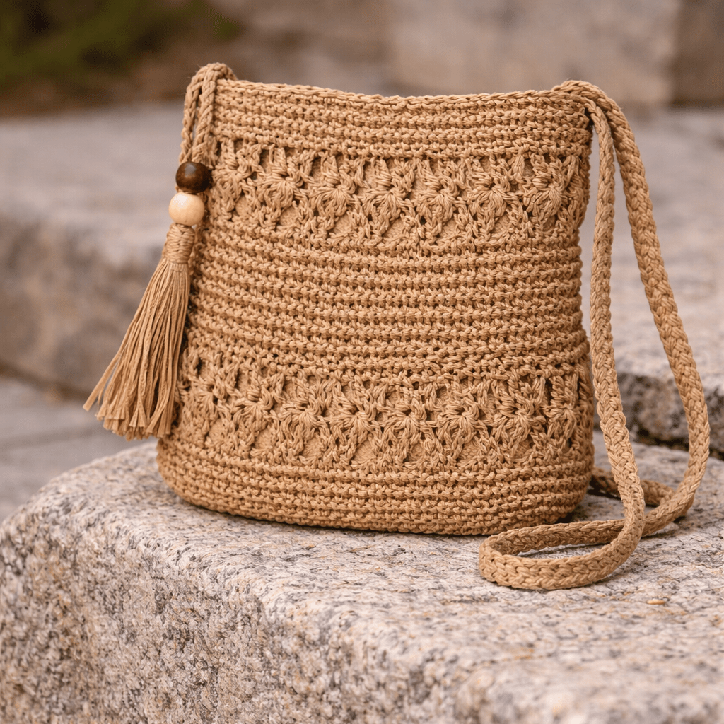 BOLSO DE PAJA BOHO - Almare