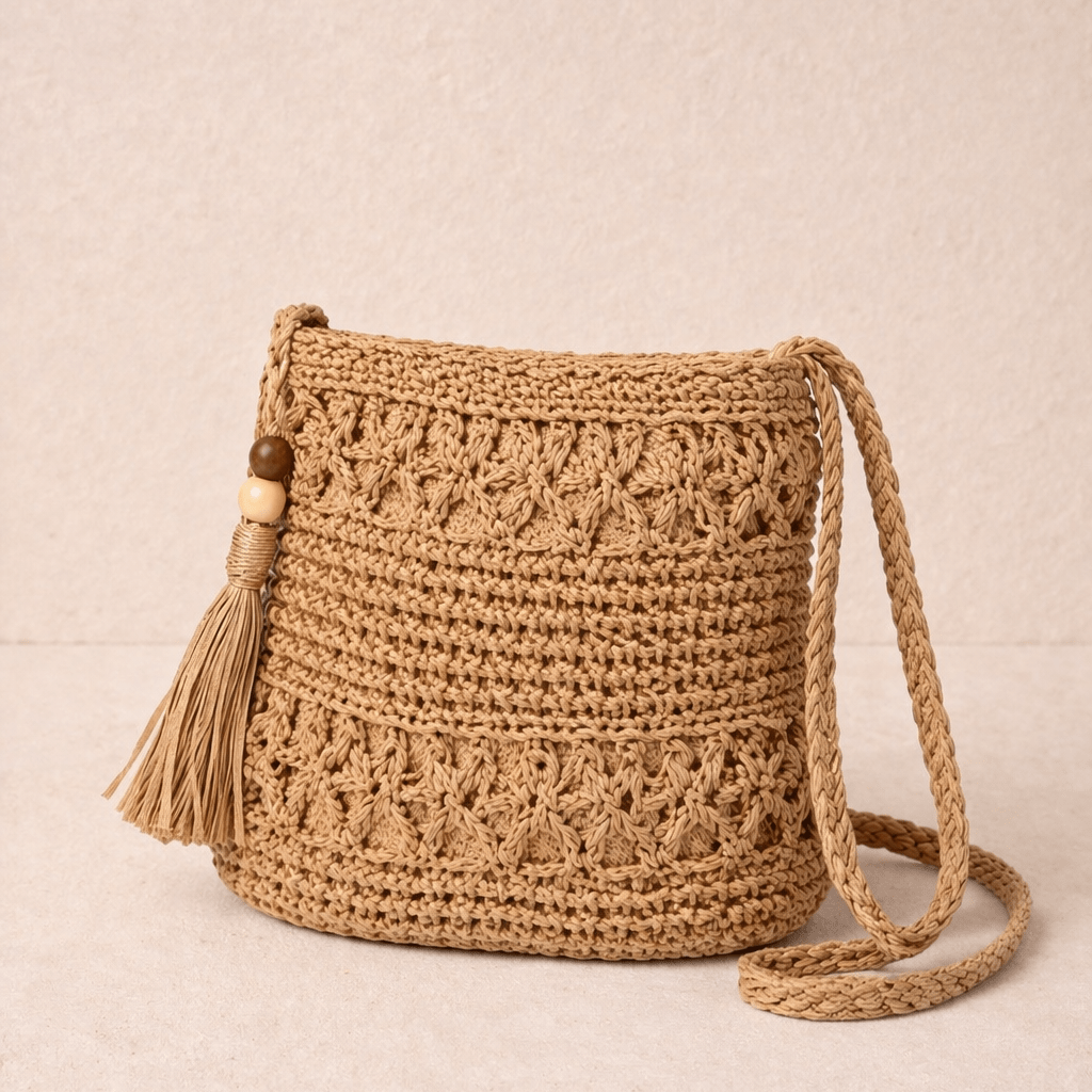 BOLSO DE PAJA BOHO - Almare