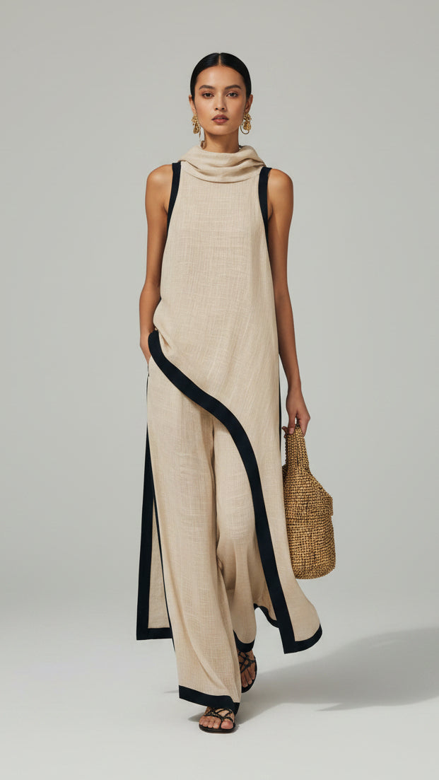Conjunto Brava | Top Asimétrico y Wide-Leg
