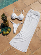 Conjunto de Baño Macarella | Tres Piezas con Falda Maxi
