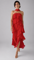 Vestido Bosa | Palabra de Honor con Volantes en Cascada