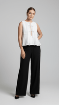 BLUSA CORTA DE LINO Y ALGODÓN - Almare