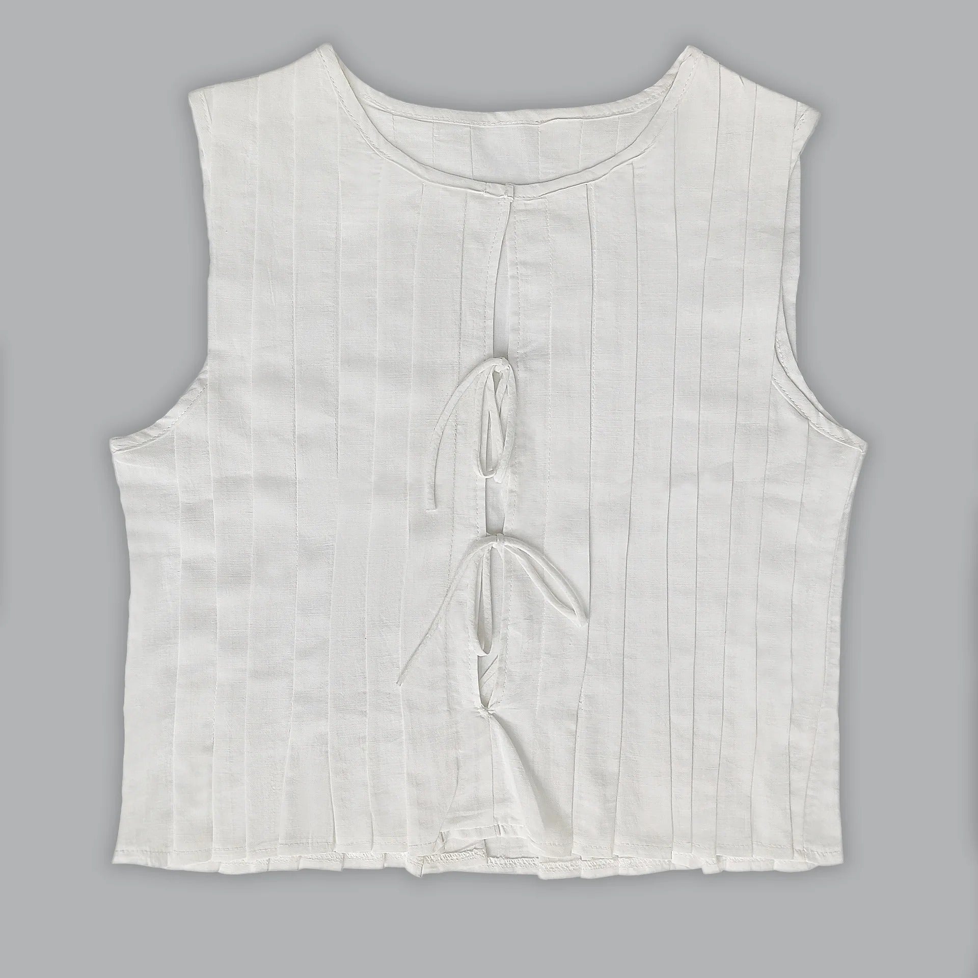 BLUSA CORTA DE LINO Y ALGODÓN