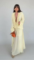 CONJUNTO ELEGANTE AMARILLO CLARO