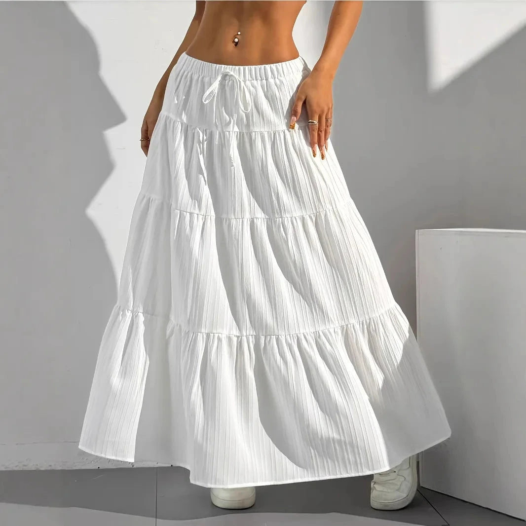 FALDA LARGA HOLGADA BLANCA