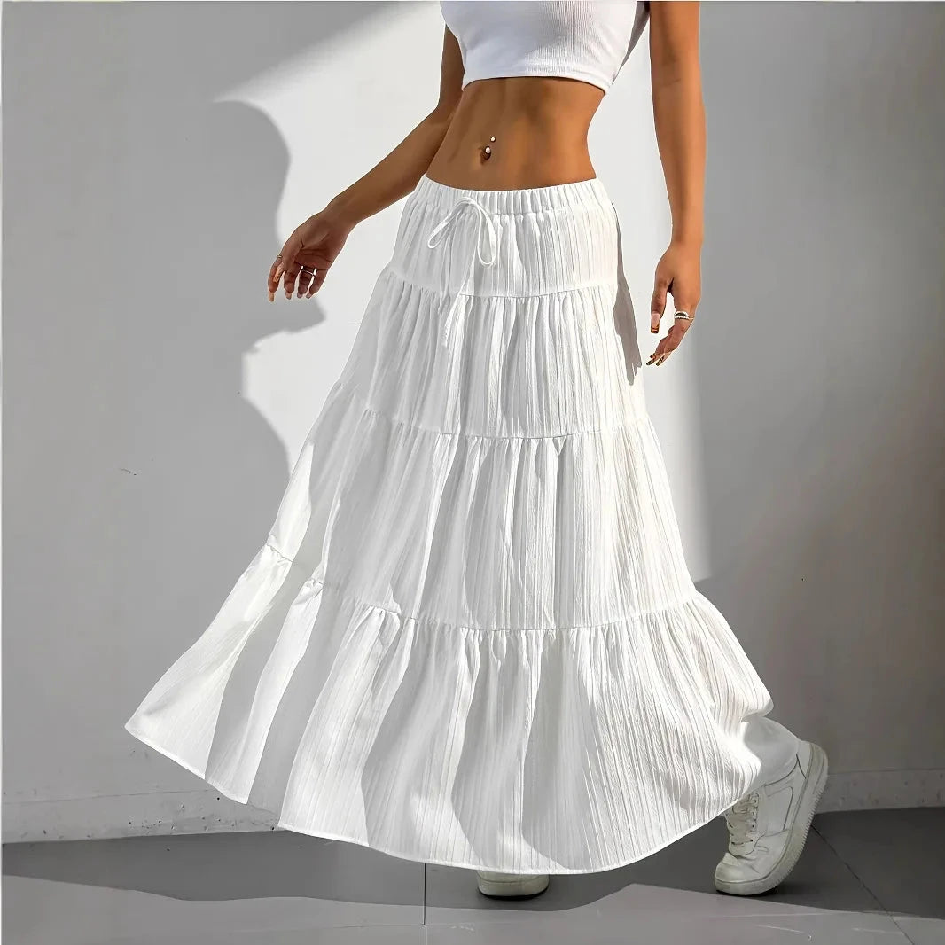 FALDA LARGA HOLGADA BLANCA