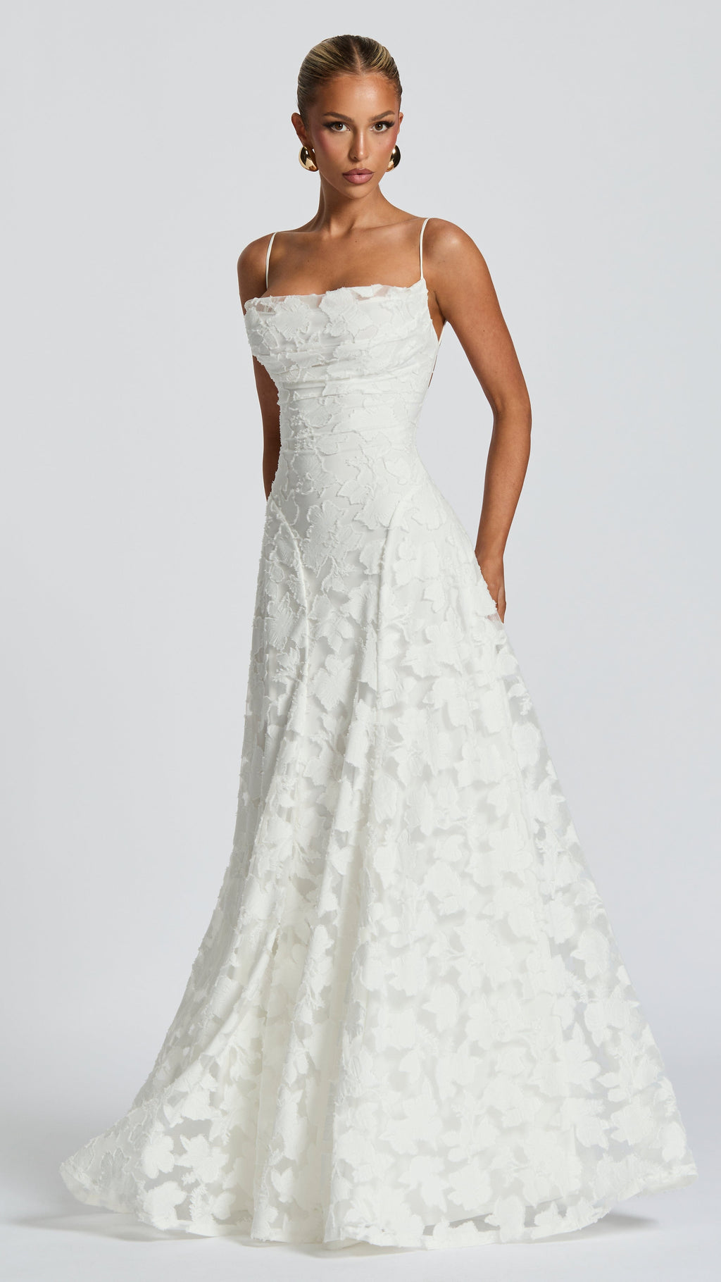 VESTIDO CON TEXTURA FLORAL DE DOS CAPAS