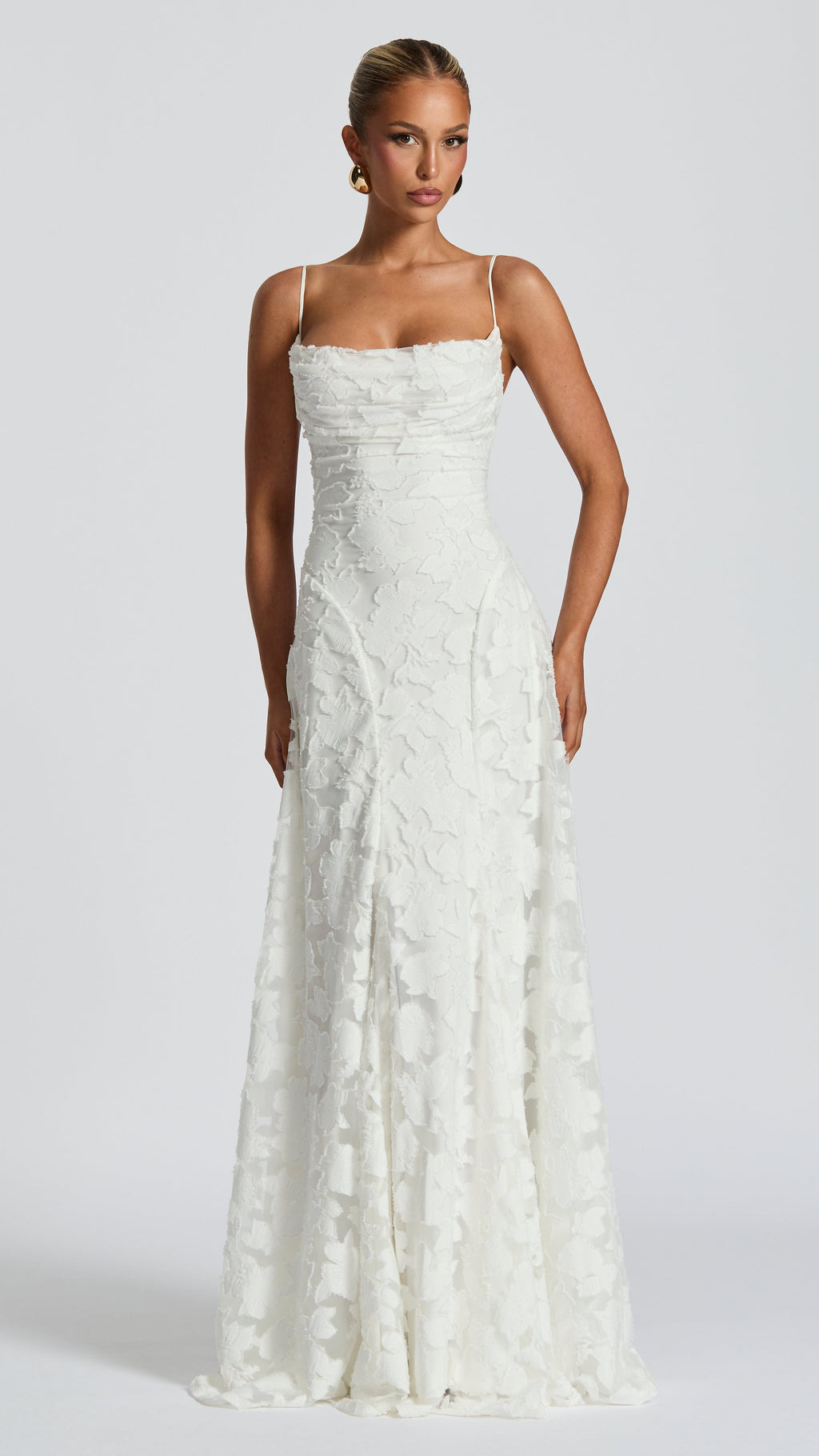 VESTIDO CON TEXTURA FLORAL DE DOS CAPAS