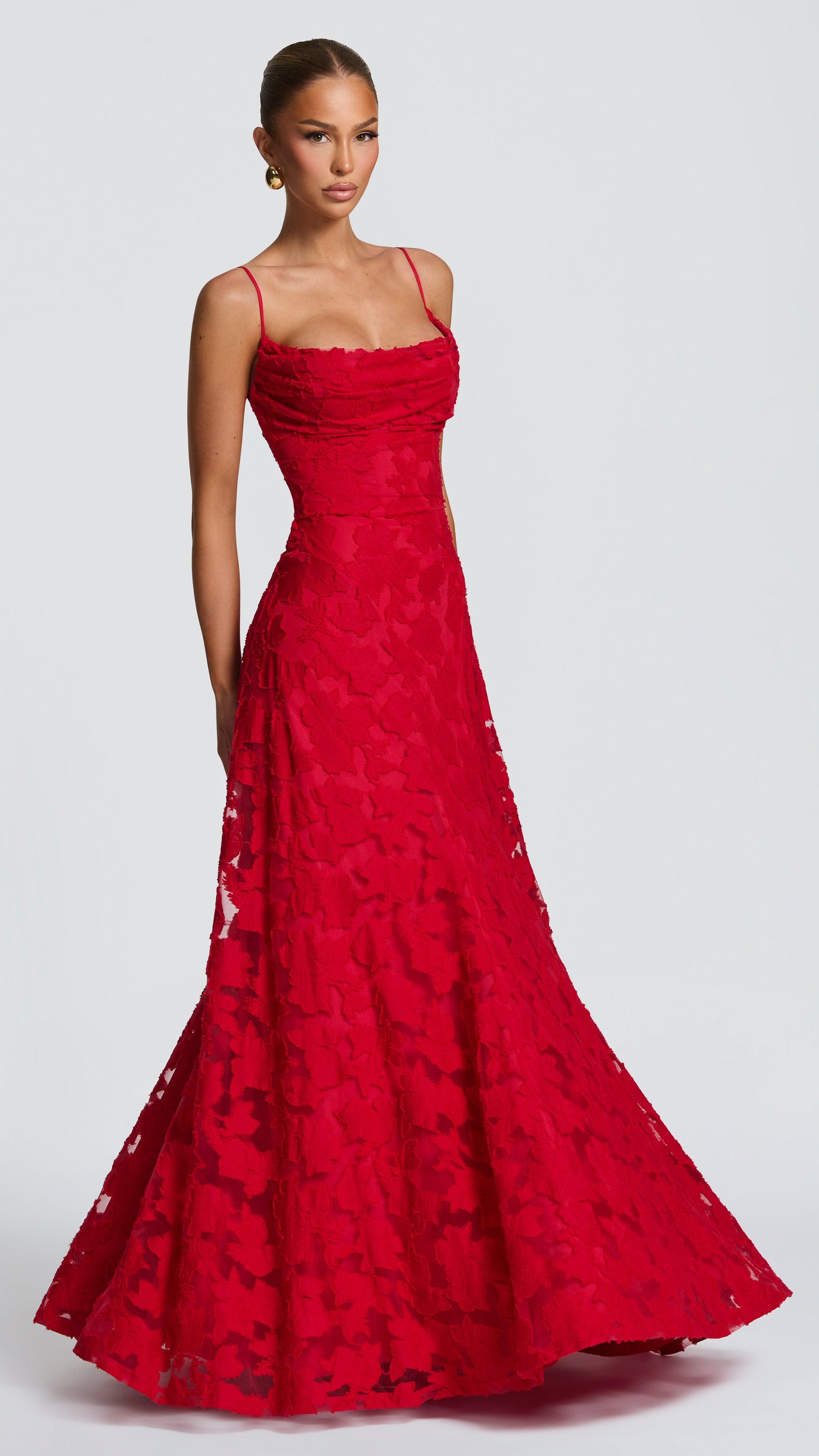 VESTIDO CON TEXTURA FLORAL DE DOS CAPAS