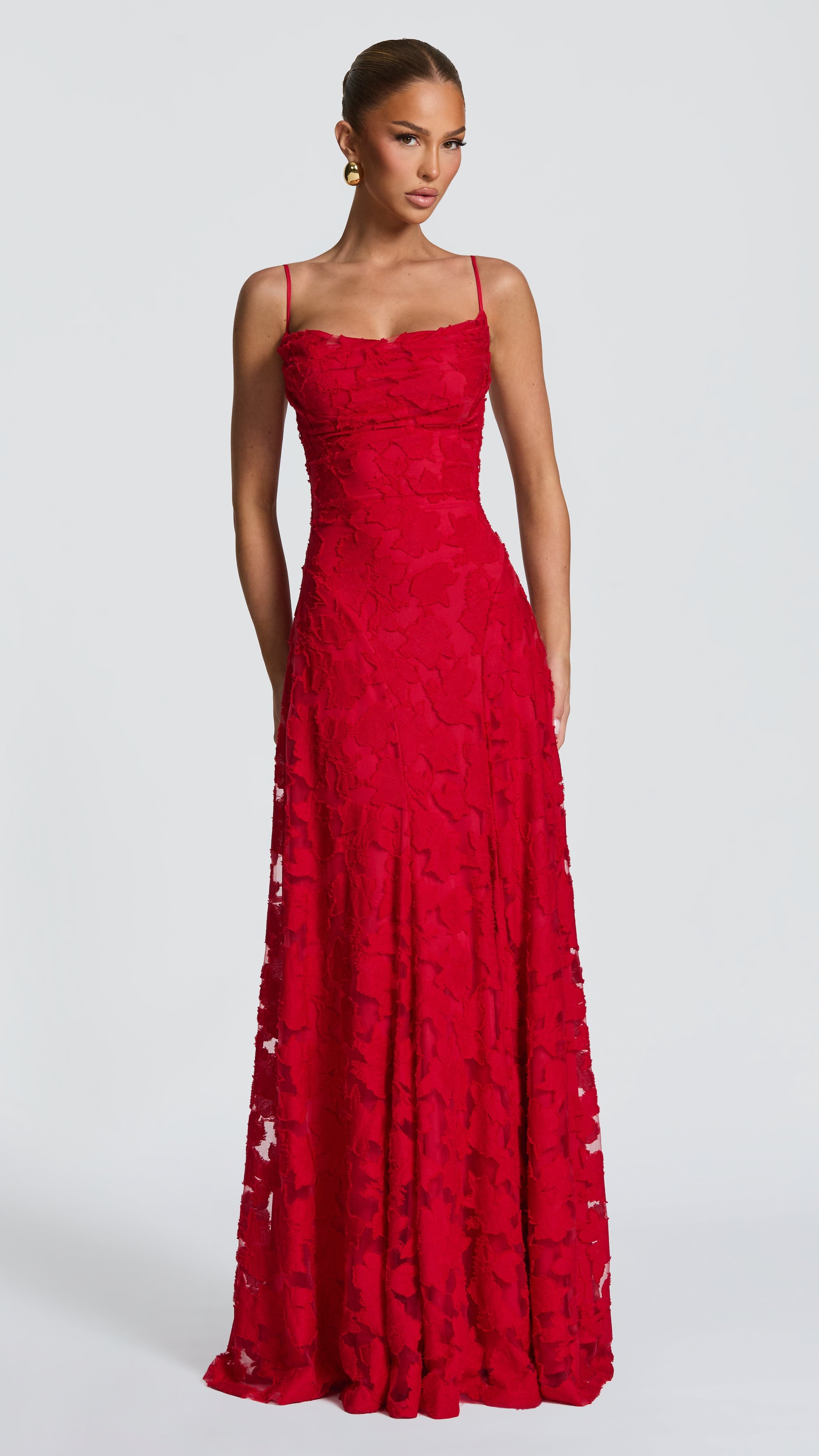 VESTIDO CON TEXTURA FLORAL DE DOS CAPAS