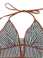 Vestido Hydra | Largo de Rayas Espalda Abierta