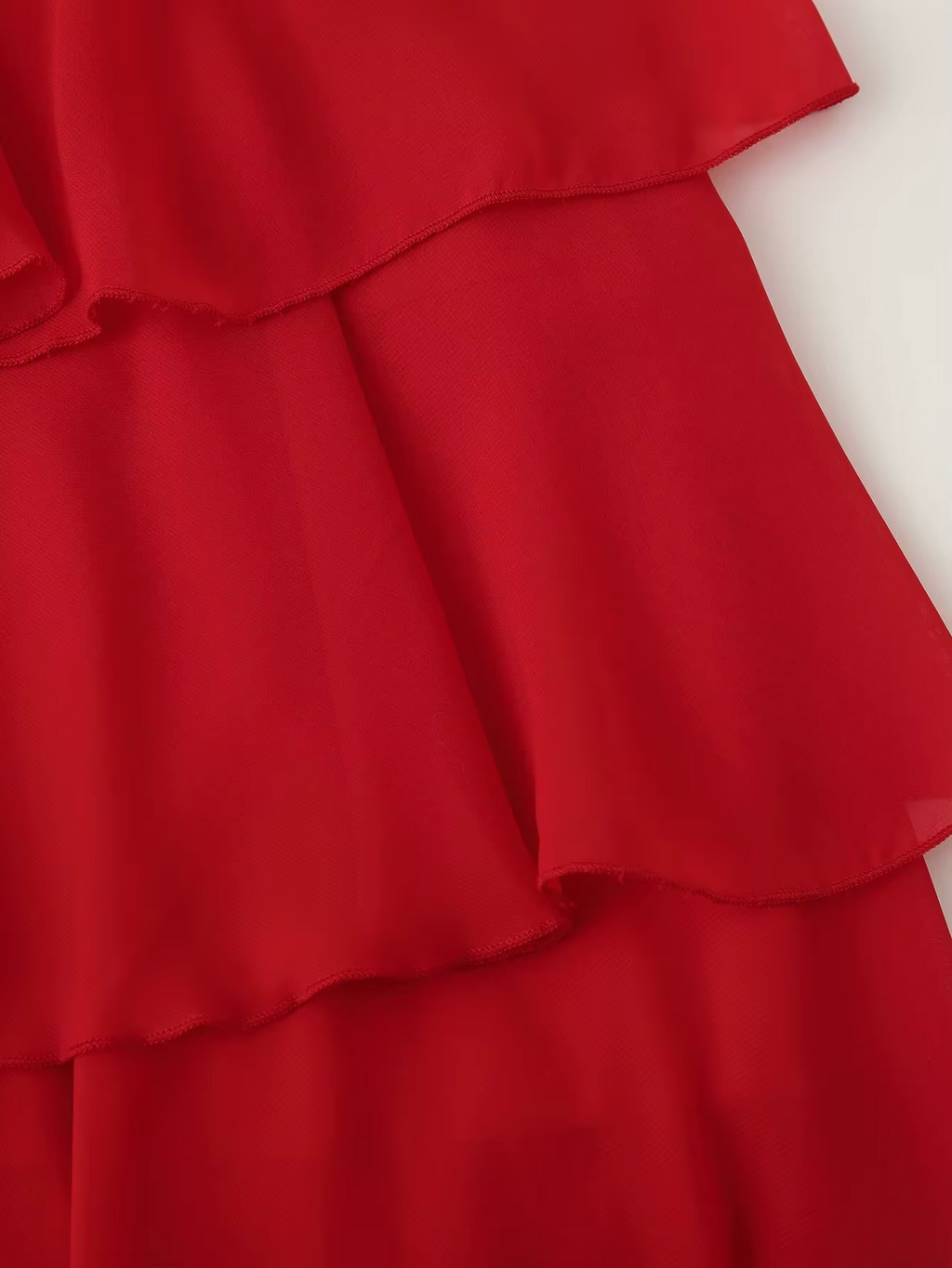 Vestido Bosa | Palabra de Honor con Volantes en Cascada