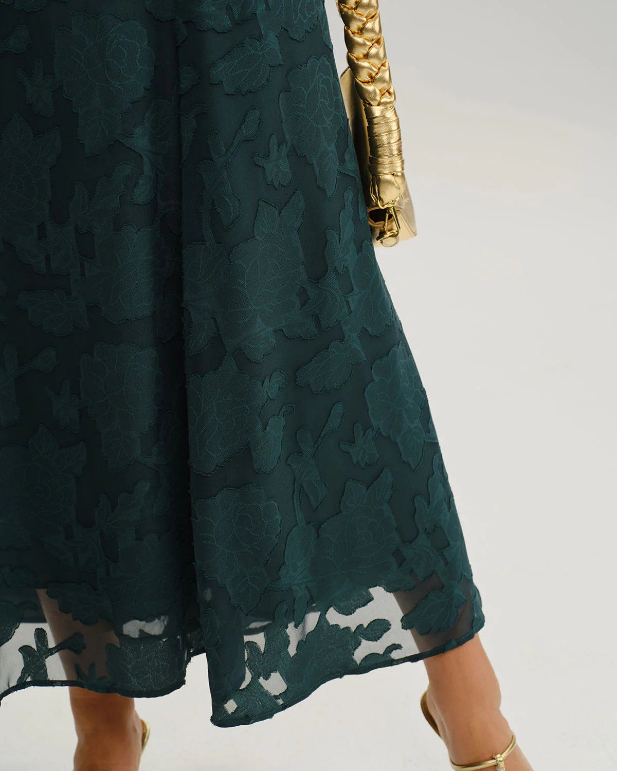 Vestido La Breña | Tejido Jacquard Verde