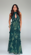 Vestido Paxos | Halter con Volantes Escalonados