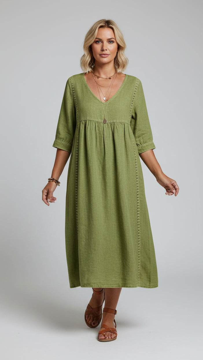 Vestido Maro | Fluido Efecto Lino