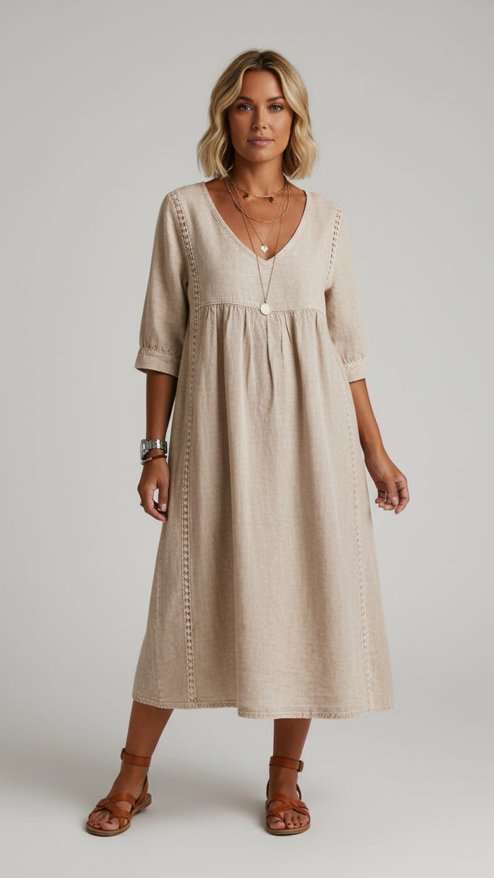 Vestido Maro | Fluido Efecto Lino