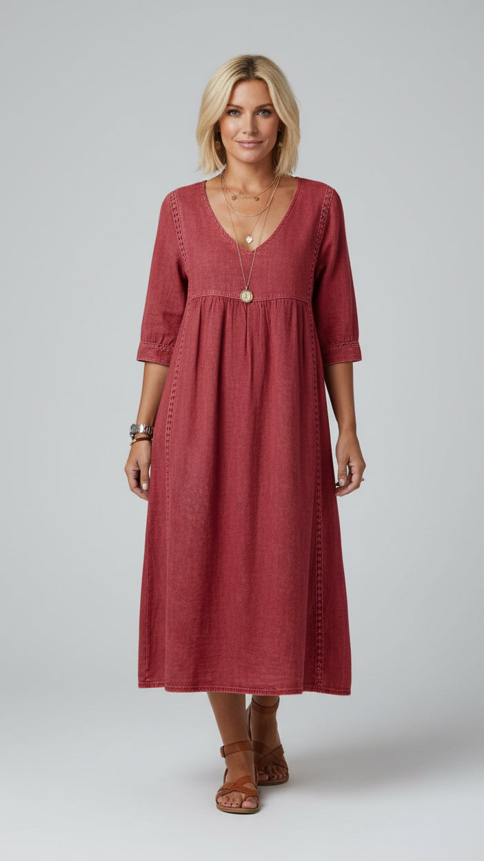 Vestido Maro | Fluido Efecto Lino