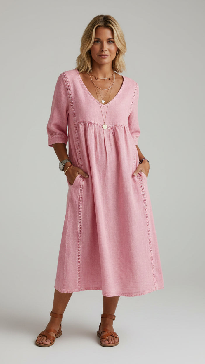 Vestido Maro | Fluido Efecto Lino