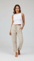 PANTALONES RECTOS DE VERANO EN LINO Y ALGODÓN