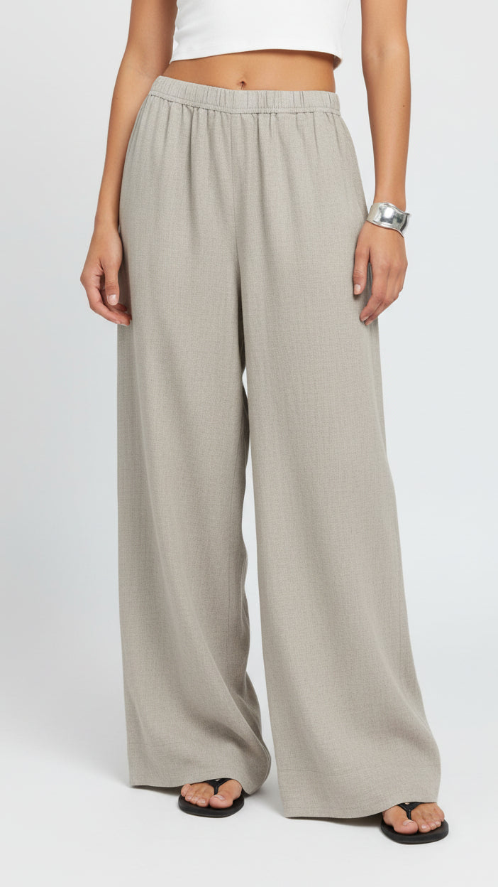 PANTALONES HOLGADOS DE ALGODÓN Y LINO
