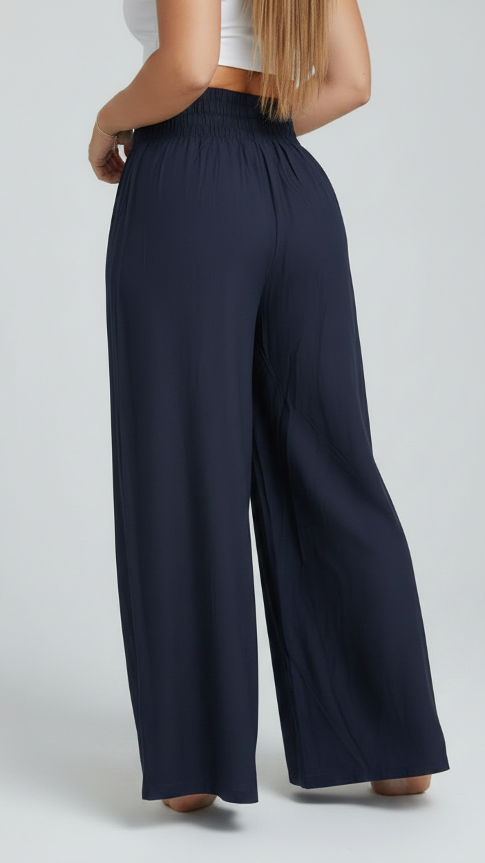 PANTALONES WIDE-LEG DE TALLE ALTO