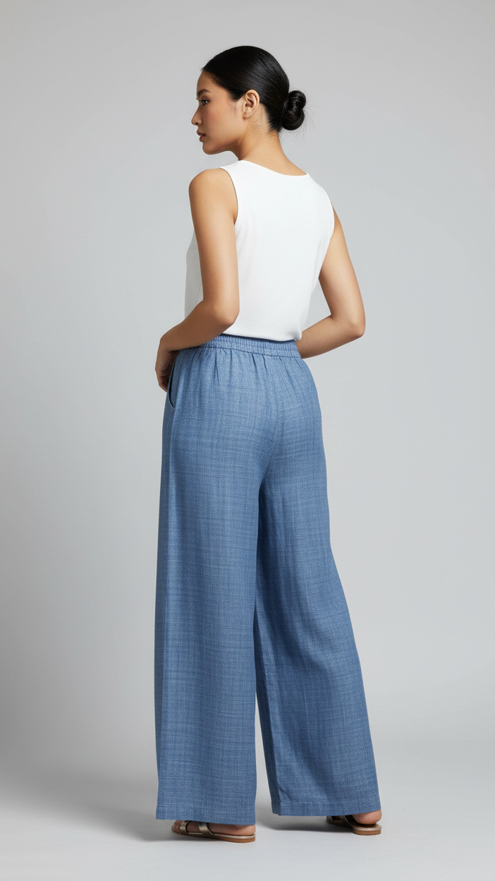 PANTALONES WIDE-LEG DE TALLE ALTO