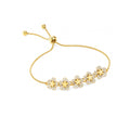 PULSERA DE FLORES BRILLANTES CON ESTRELLAS