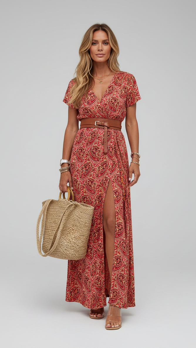 Vestido Tarifa | Cintura Fruncida Línea A