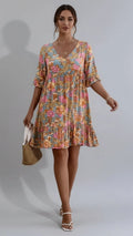 VESTIDO MIDI BOHEMIO FLORAL