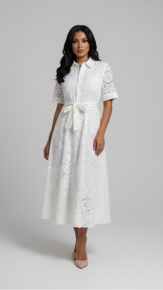 VESTIDO BORDADO BLANCO