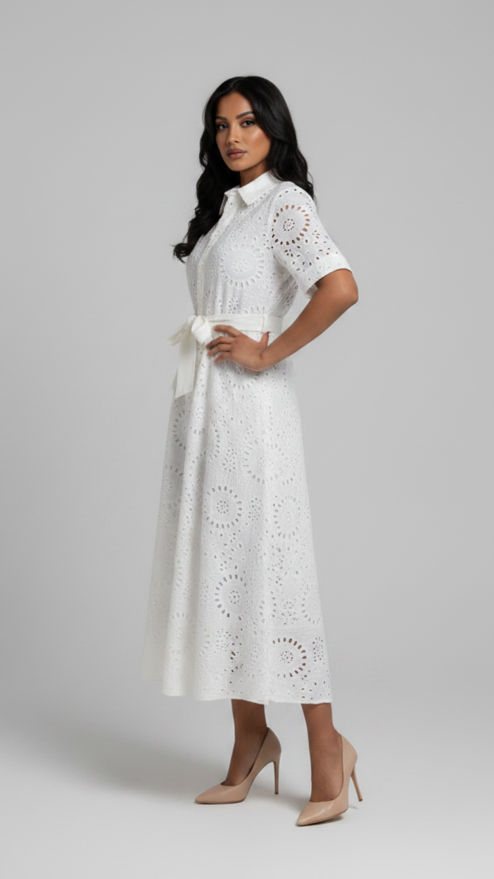 VESTIDO BORDADO BLANCO