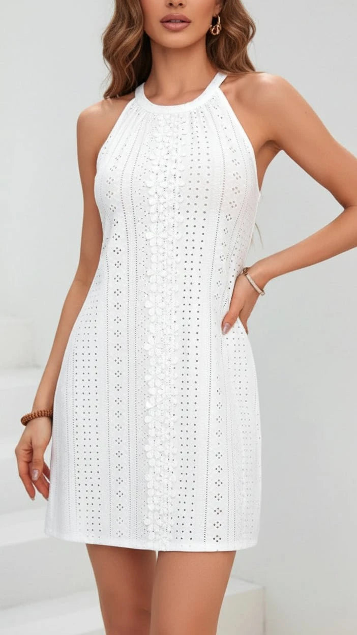 VESTIDO CASUAL CON DETALLE DE ENCAJE
