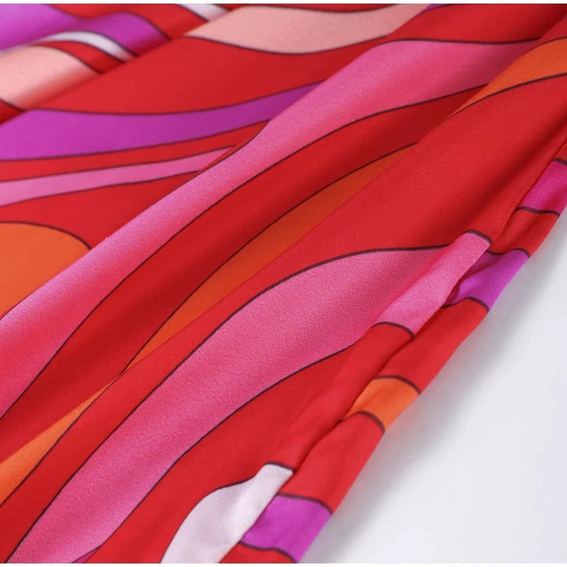 VESTIDO LARGO CHIC ABSTRACTO