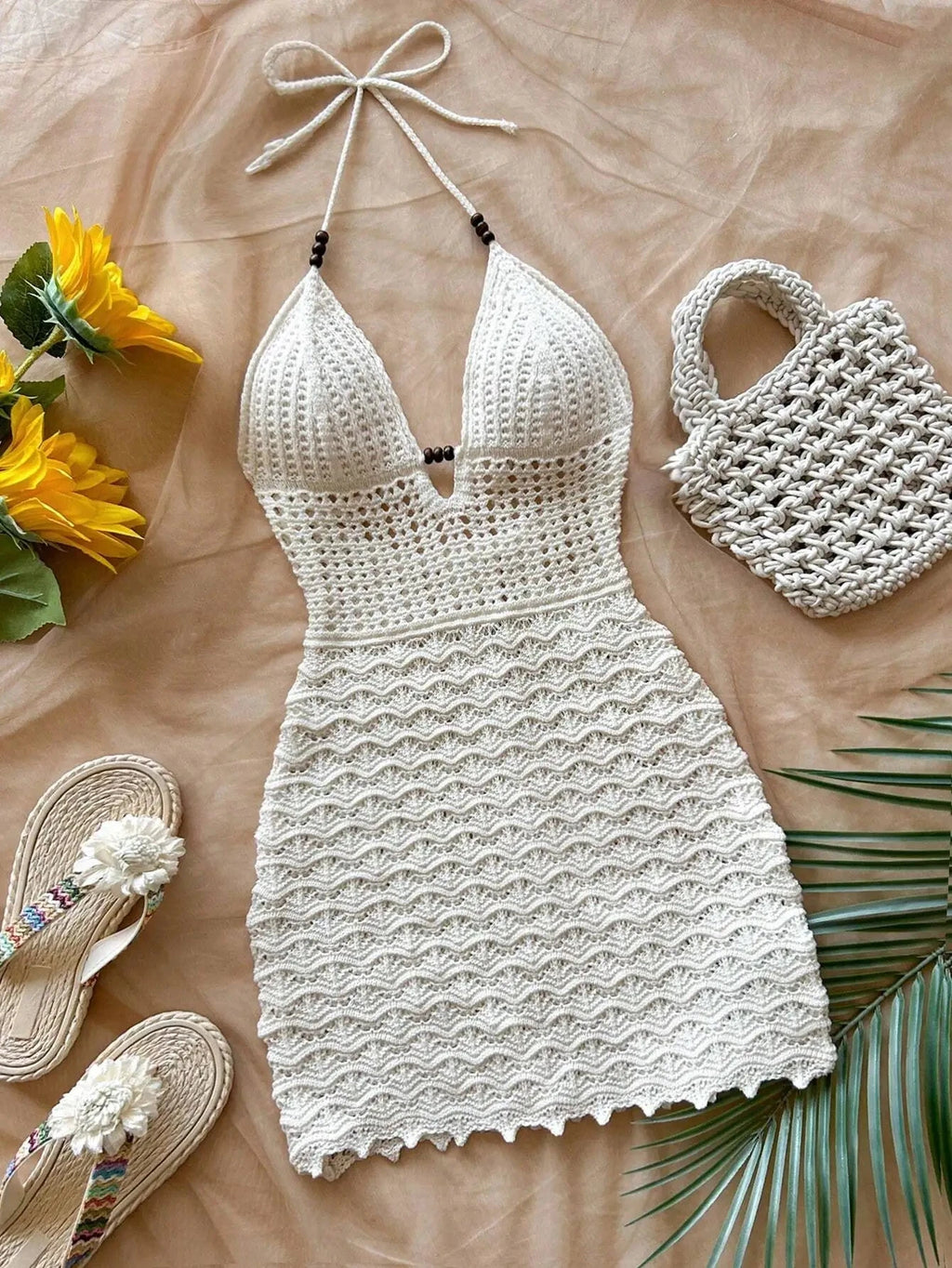 VESTIDO PLAYERO CALADO