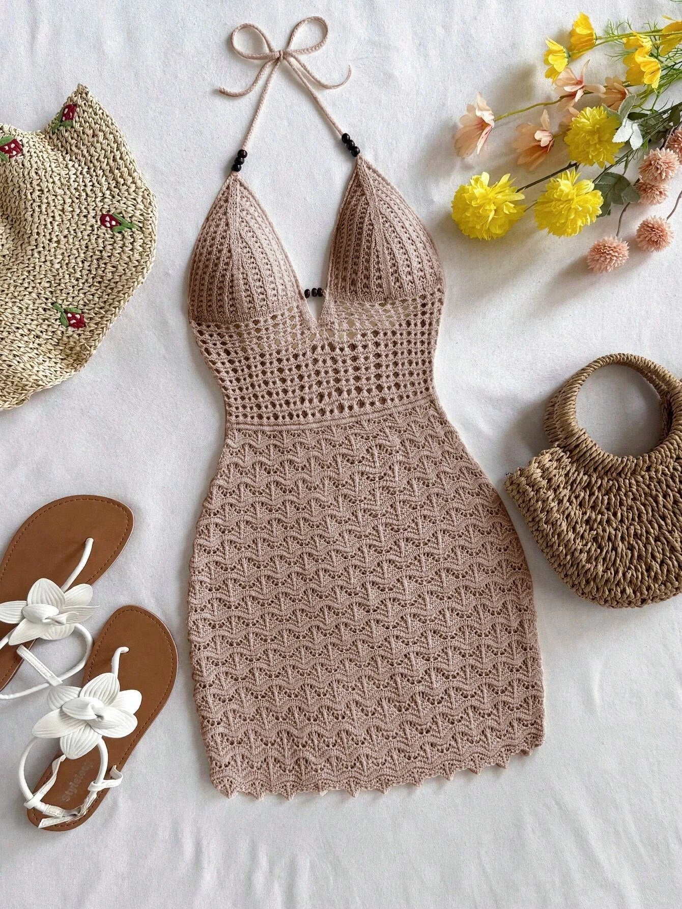 VESTIDO PLAYERO CALADO