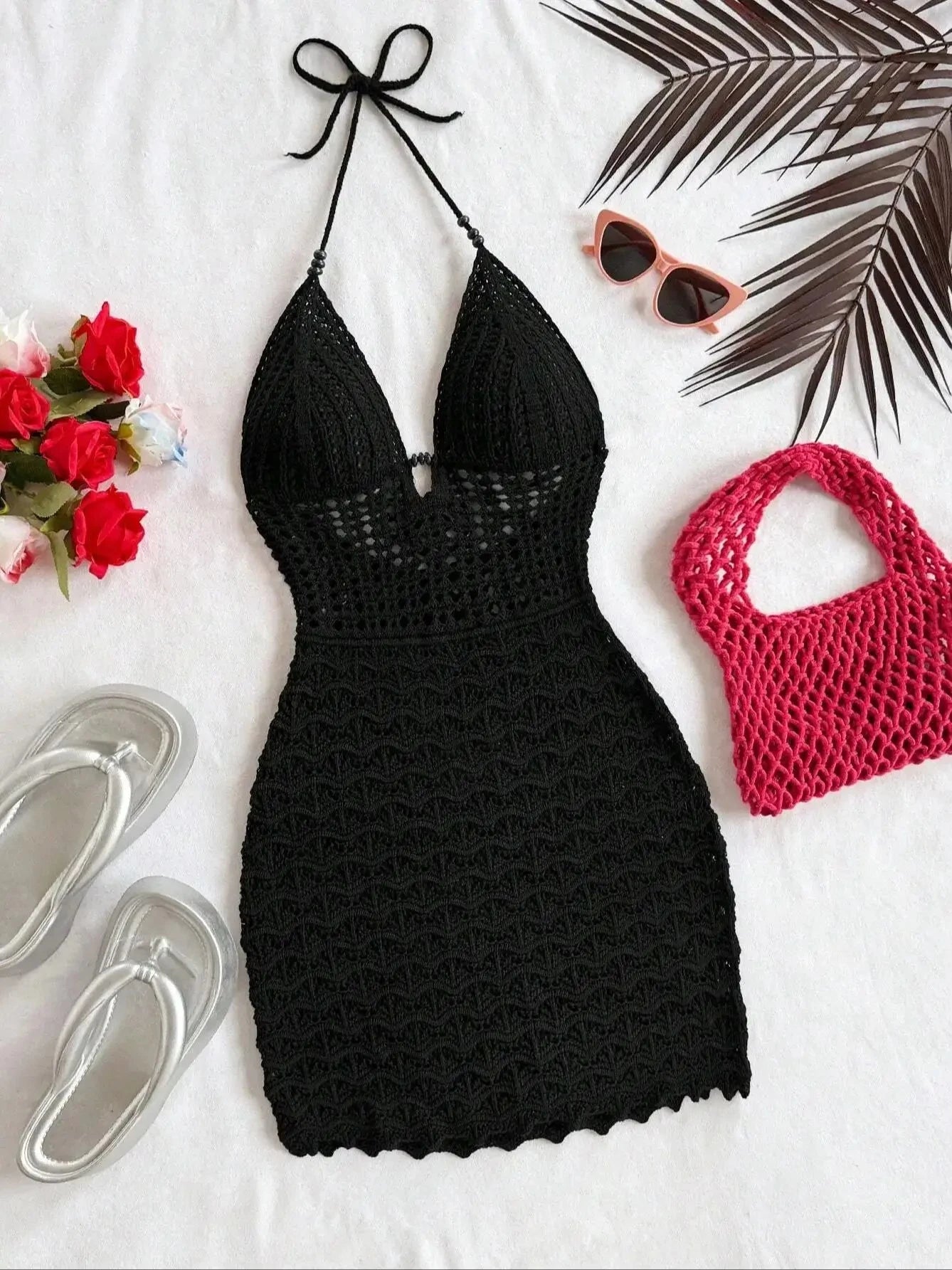 VESTIDO PLAYERO CALADO