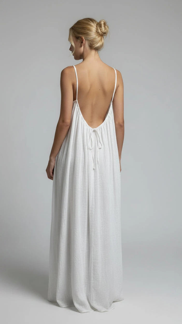VESTIDO LARGO SIN MANGAS