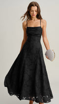 Vestido La Breña | Tejido Jacquard Negro